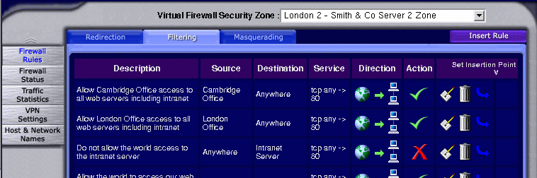 firewall control panel